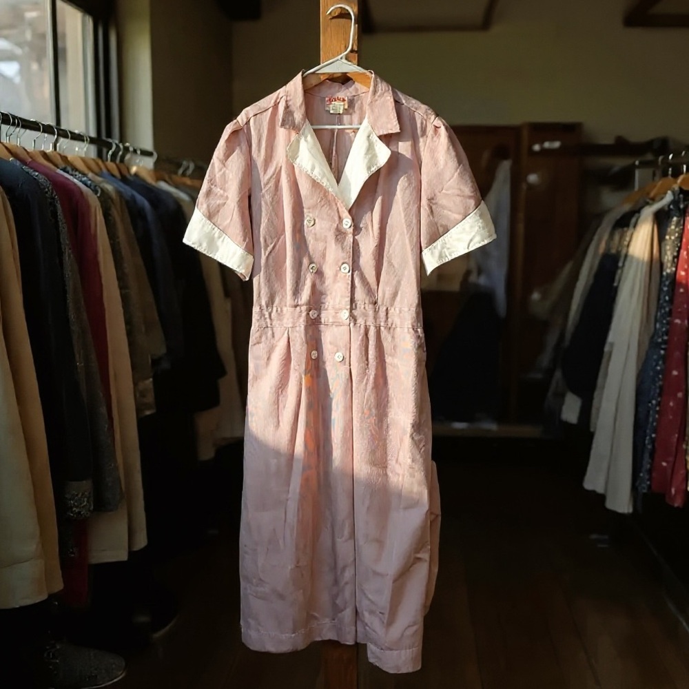 NWOT Red Kap® Double-Breasted Lapel Dress in Burgundy Pincord